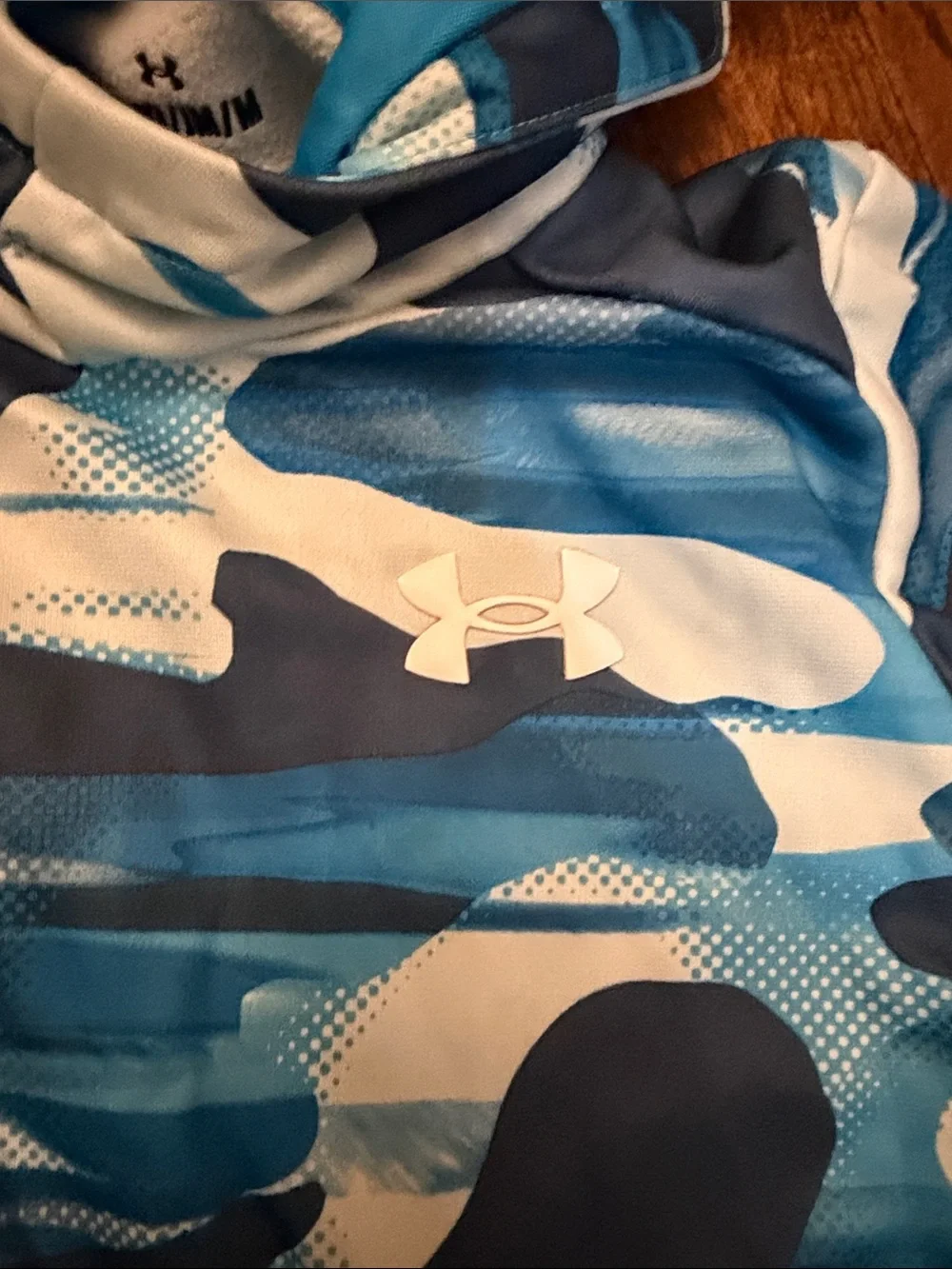 Under Armour Kids Blue & White Camo Hoodie